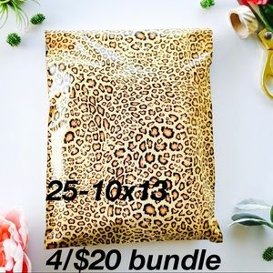 4/$20 Polymailers (25) 10x13 Self Sealing Leopard
